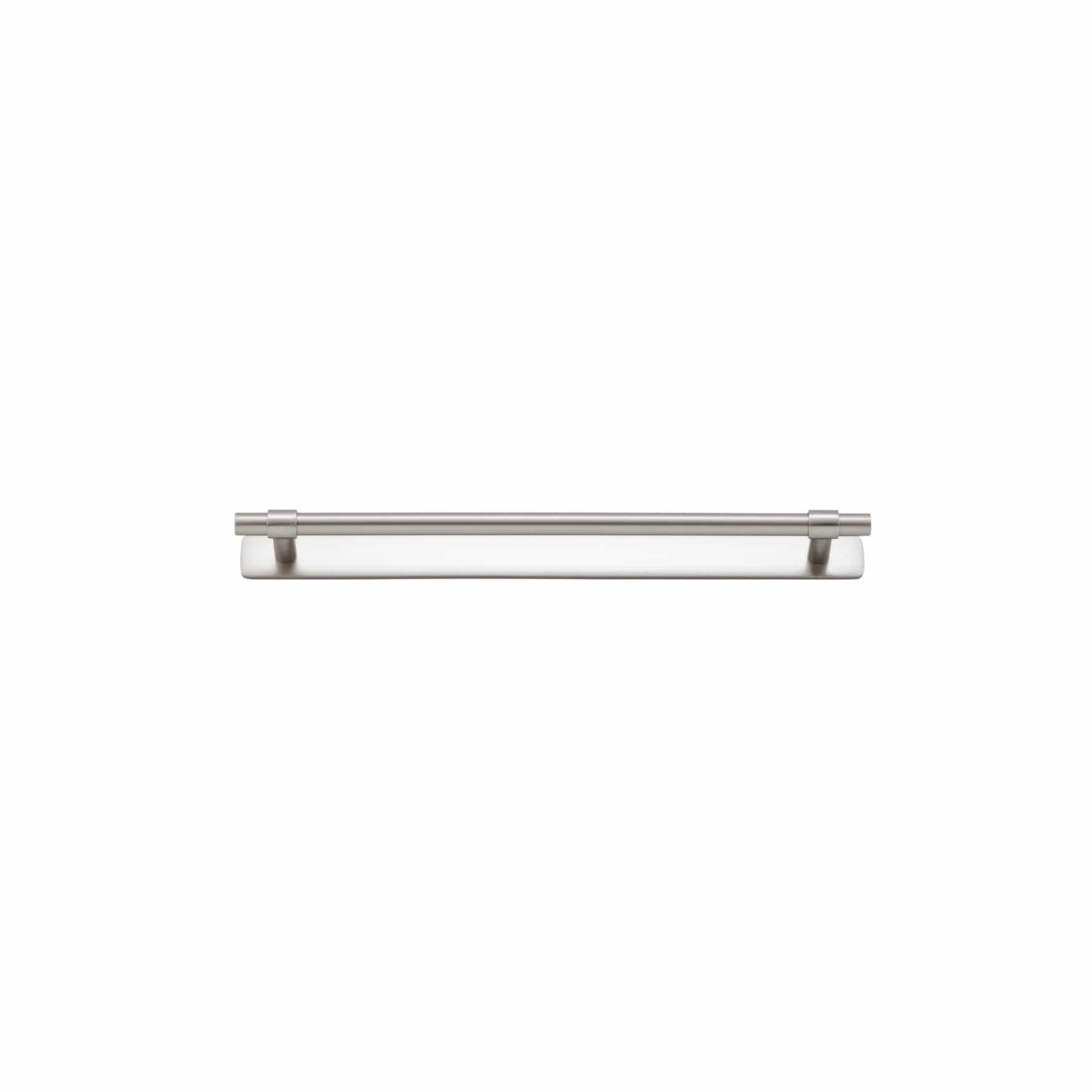 Iver Handles Iver Helsinki Cabinet Pull with Backplate | Satin Nickel | 256mm