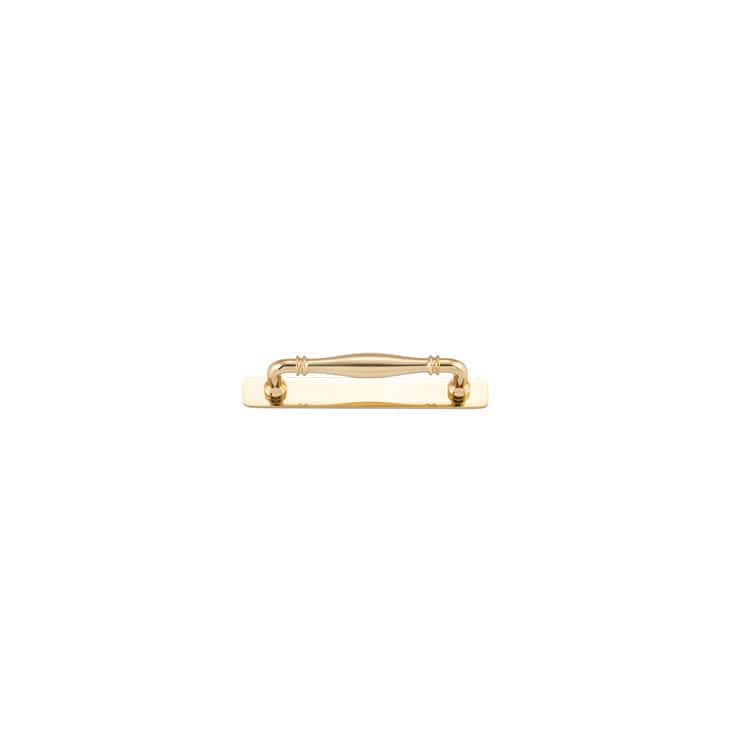 Iver Handles Iver Sarlat Cabinet Pull with Backplate | Polished Brass | 128mm