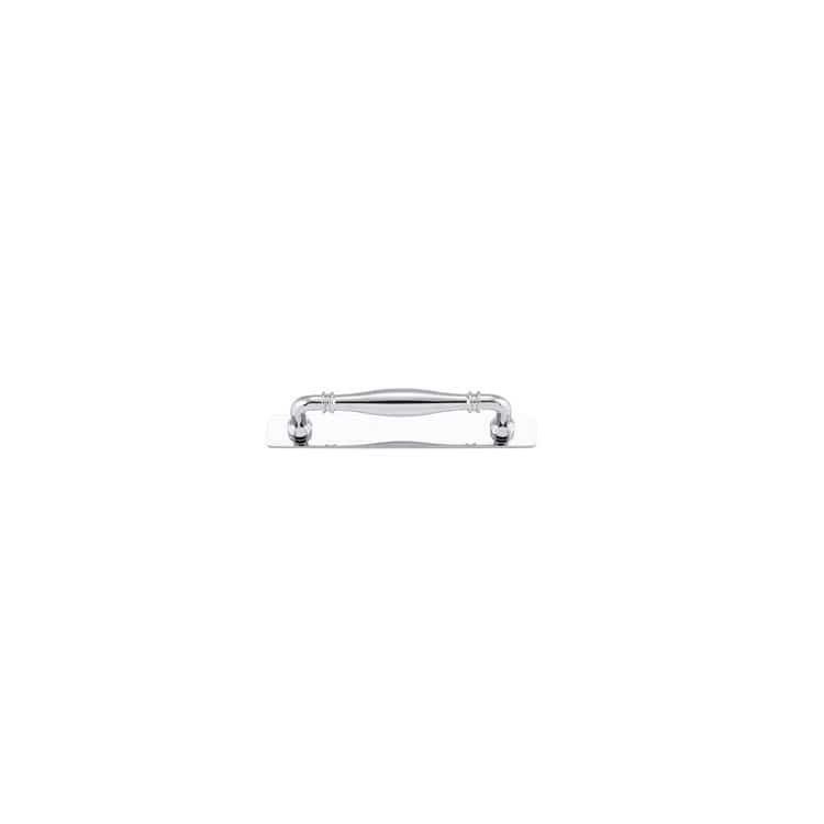 Iver Handles Iver Sarlat Cabinet Pull with Backplate | Polished Chrome| 128mm