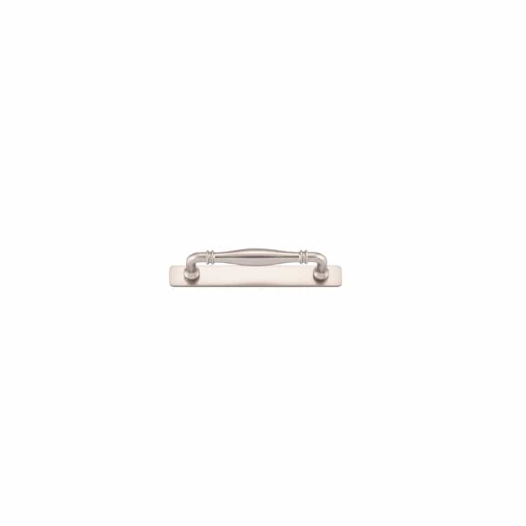 Iver Handles Iver Sarlat Cabinet Pull with Backplate | Satin Nickel | 128mm