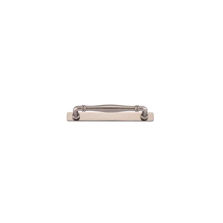 Iver Handles Iver Sarlat Cabinet Pull with Backplate | Distressed Nickel | 160mm