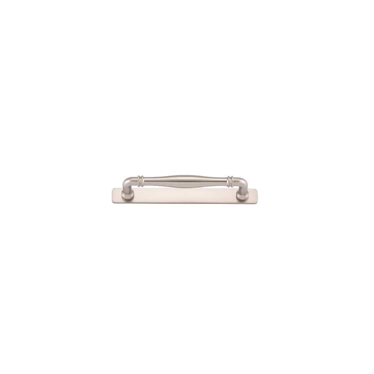 Iver Handles Iver Sarlat Cabinet Pull with Backplate |  Satin Nickel | 160mm