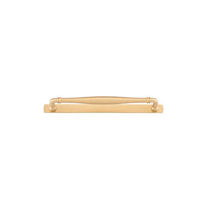 Iver Handles Iver Sarlat Cabinet Pull with Backplate | Brushed Brass | 256mm