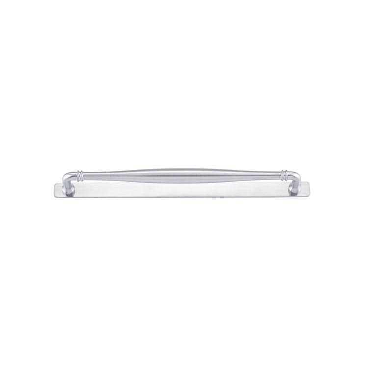 Iver Handles Iver Sarlat Cabinet Pull with Backplate  Brushed Chrome | 320mm