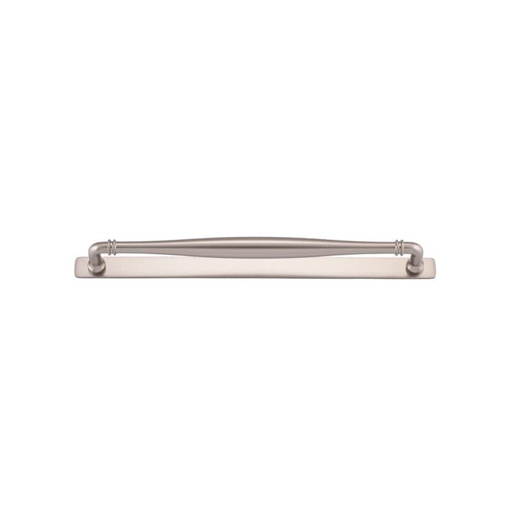 Iver Handles Iver Sarlat Cabinet Pull with Backplate | Satin Nickel | 320mm
