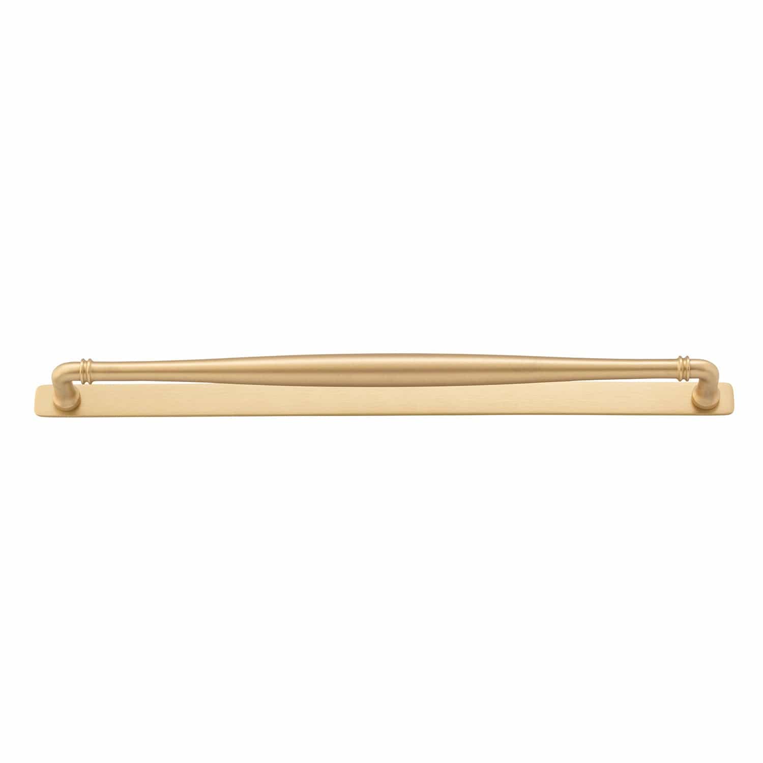 Iver Handles Iver Sarlat Cabinet Pull with Backplate | Brushed Brass | 450mm