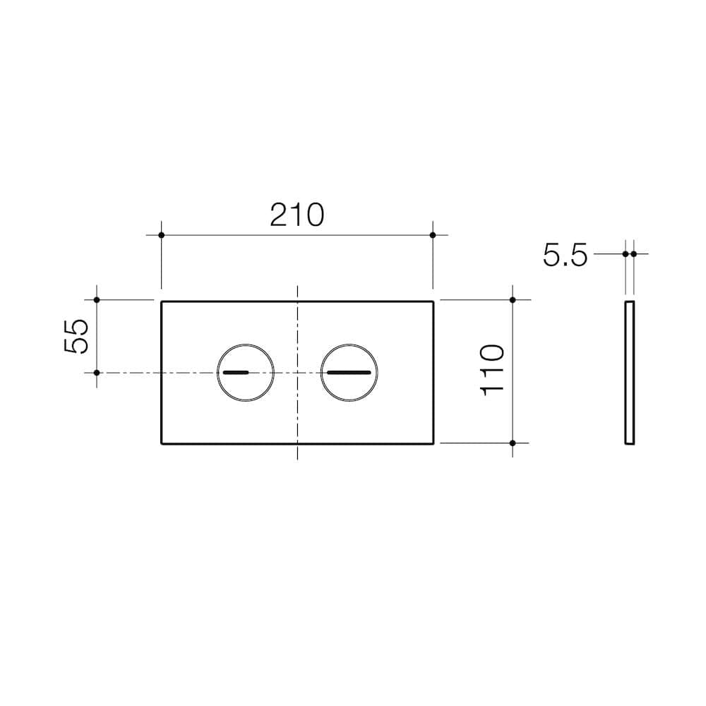 Caroma Flush Plate Caroma Invisi Series II Round ABS Dual Flush Plate | Chrome