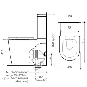 Caroma Toilet Caroma Liano Cleanflush Easy Height Wall Faced Toilet Suite