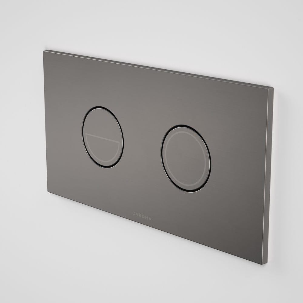 Caroma Flush Plate Caroma Invisi Series II Round Metal Dual Flush Plate | Gunmetal