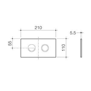 Caroma Flush Plate Caroma Invisi Series II Round Metal Dual Flush Plate | Gunmetal