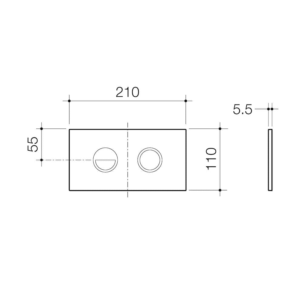 Caroma Flush Plate Caroma Invisi Series II Round Metal Dual Flush Plate | Rose Gold