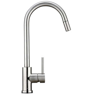 Hafele Kitchen Tap Hafele Gooseneck with Pull Out Spout | Brushed Stainless