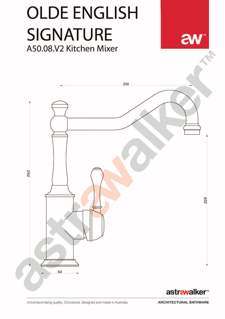 Astra Walker Kitchen Tap Astra Walker Signature Stanmore Sink Mixer