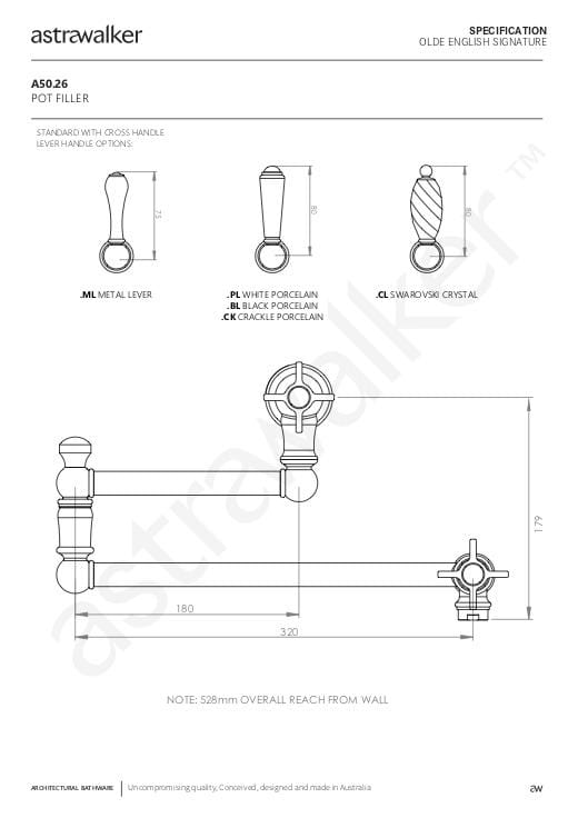 Astra Walker Pot Filler Astra Walker Signature Pot Filler