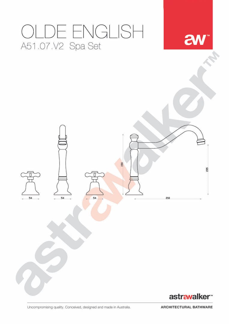 Astra Walker Kitchen Taps Astra Walker Olde English Stanmore Hob Set