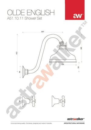 Astra Walker Showers Astra Walker Olde English Shower Set with 150mm Rose