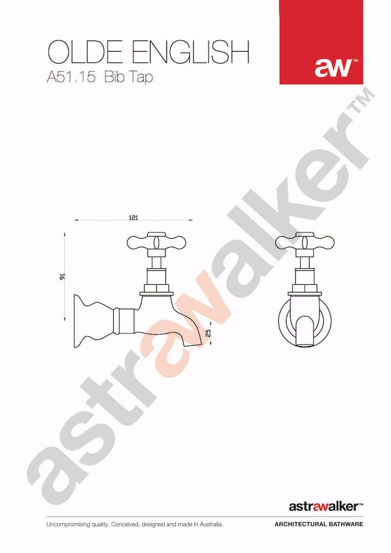 Astra Walker Basin Taps Astra Walker Olde English Bib Tap Set