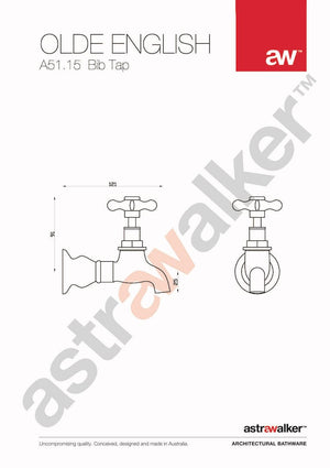 Astra Walker Basin Taps Astra Walker Olde English Bib Tap Set