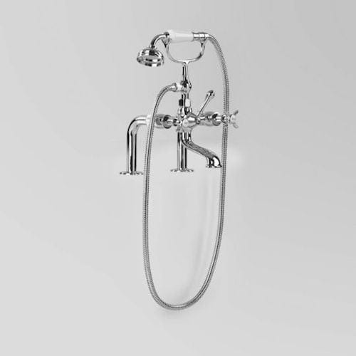 Astra Walker Bath Taps Astra Walker Olde English Hob Mounted Bath Mixer with Single Function Hand Shower