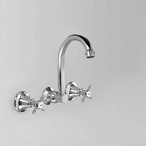 Astra Walker Basin Taps Astra Walker Olde English Gooseneck Wall Set with 170mm Spout