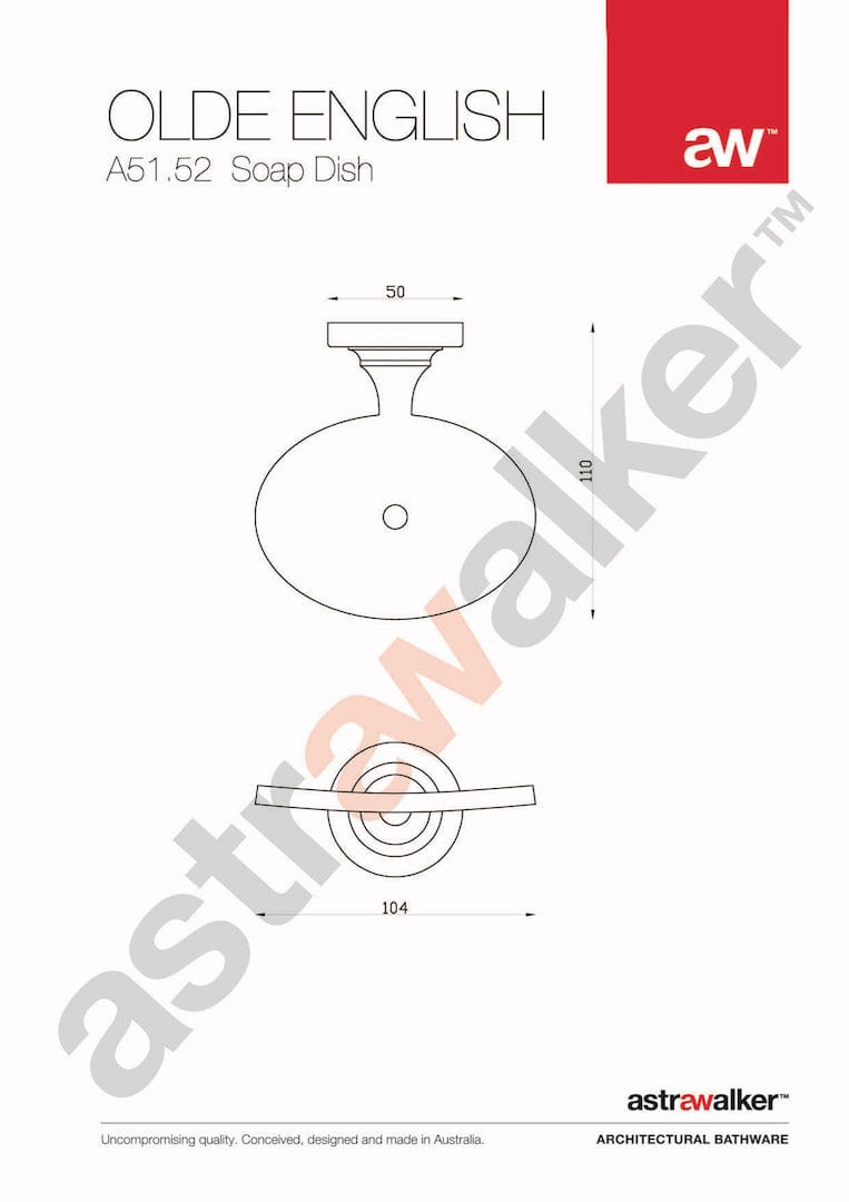 Astra Walker Bathroom Accessories Astra Walker Olde English Soap Dish