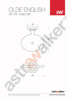 Astra Walker Bathroom Accessories Astra Walker Olde English Soap Dish