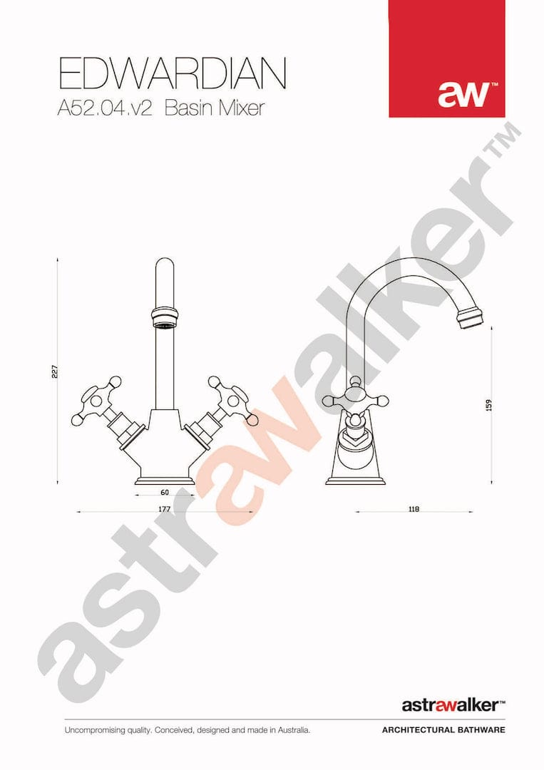 Astra Walker Basin Taps Astra Walker Edwardian Gooseneck Basin Mixer