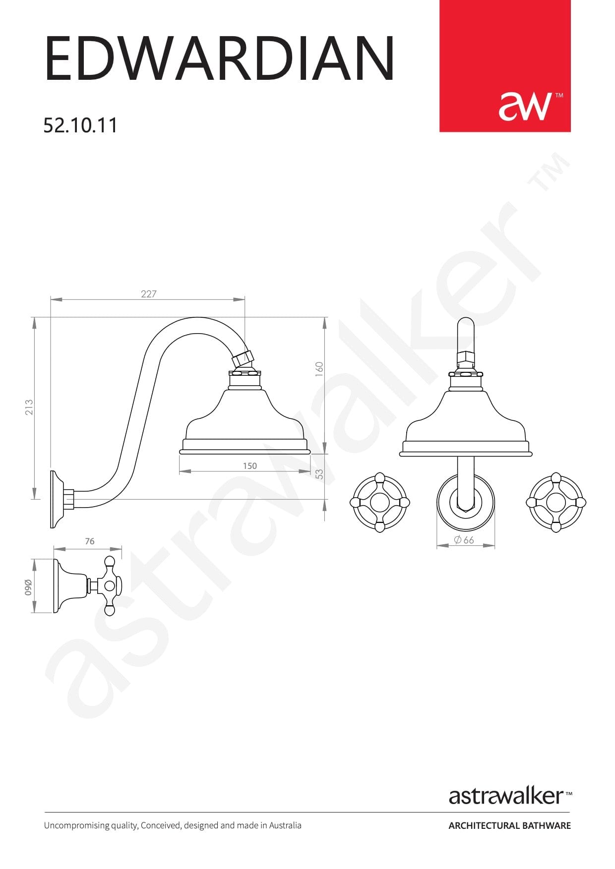 Astra Walker Showers Astra Walker Edwardian Shower Set with 150mm Rose