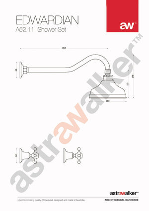 Astra Walker Showers Astra Walker Edwardian Shower Set with 150mm Rose