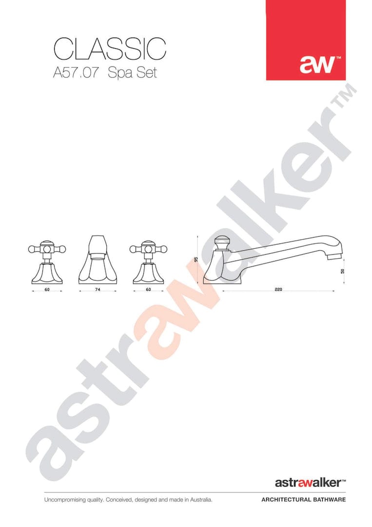 Astra Walker Basin Taps Astra Walker Classic Hob Set