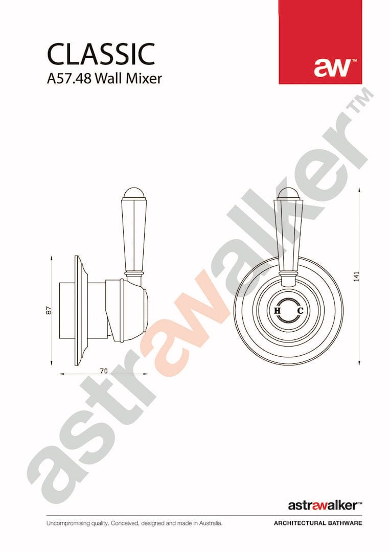 Astra Walker Wall Mixers Astra Walker Classic Wall Mixer