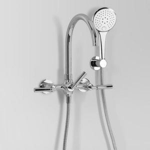 Astra Walker Bath Taps Astra Walker Icon + Lever Wall Mounted Bath Mixer with Multi-Function Hand Shower