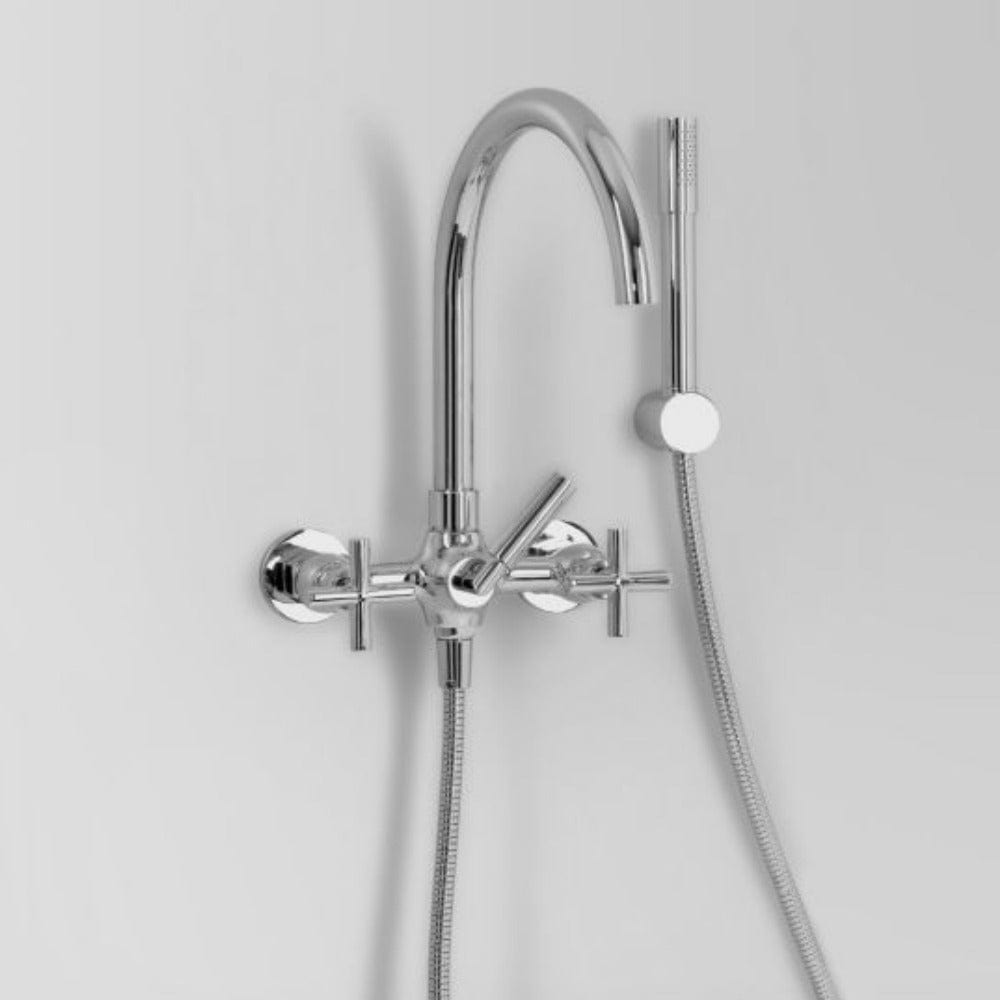 Astra Walker Bath Taps Astra Walker Icon + Wall Mounted Bath Mixer with Single Function Hand Shower