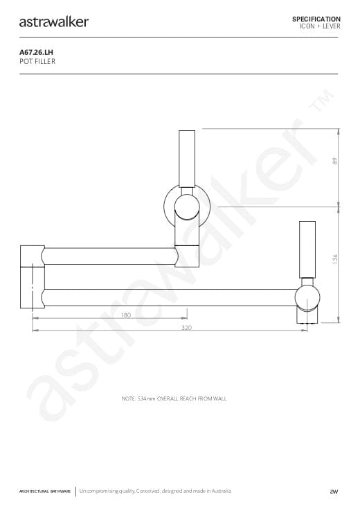 Astra Walker Pot Filler Astra Walker Icon + Lever Pot Filler