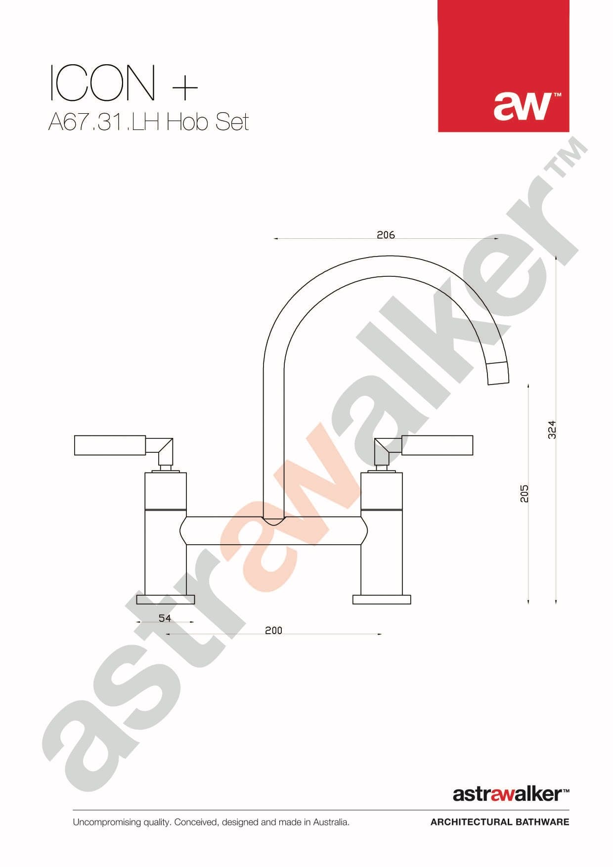 Astra Walker Kitchen Tap Astra Walker Icon + Lever Gooseneck Sink Set