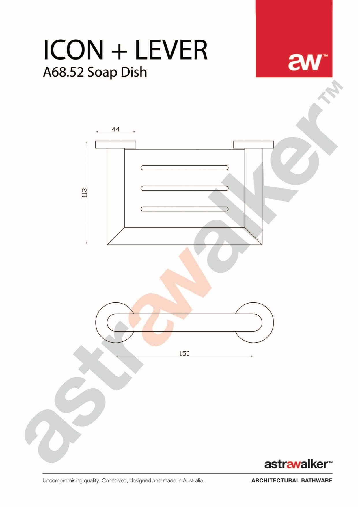 Astra Walker Bathroom Accessories Astra Walker Icon + Lever Soap Dish