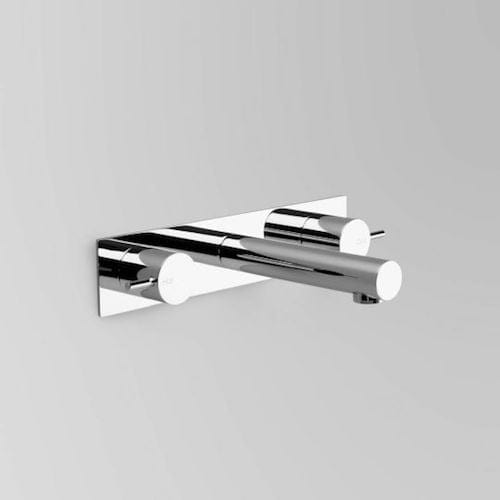 Astra Walker Basin Taps Astra Walker Icon Wall Set on Backplate with 215mm Straight Spout