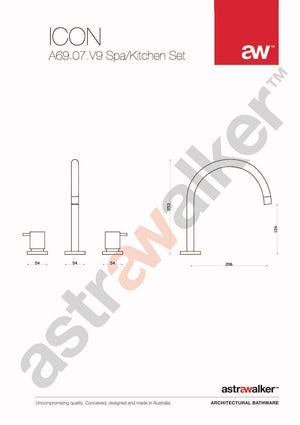 Astra Walker Basin Taps Astra Walker Icon Gooseneck Hob Set