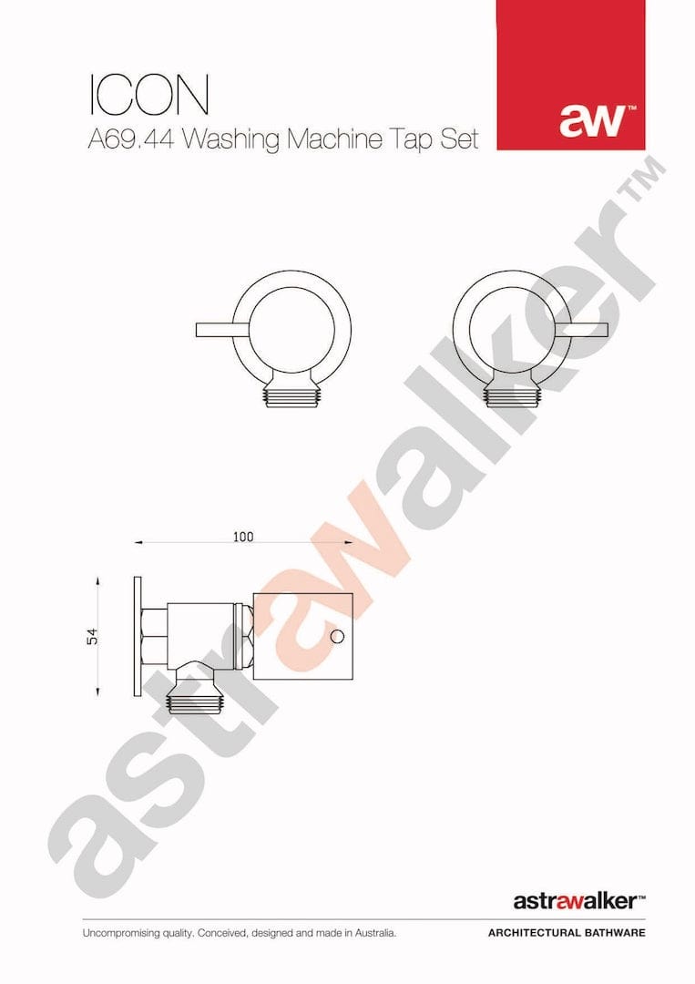 Astra Walker Laundry Tap Astra Walker Icon Washing Machine Tap Set