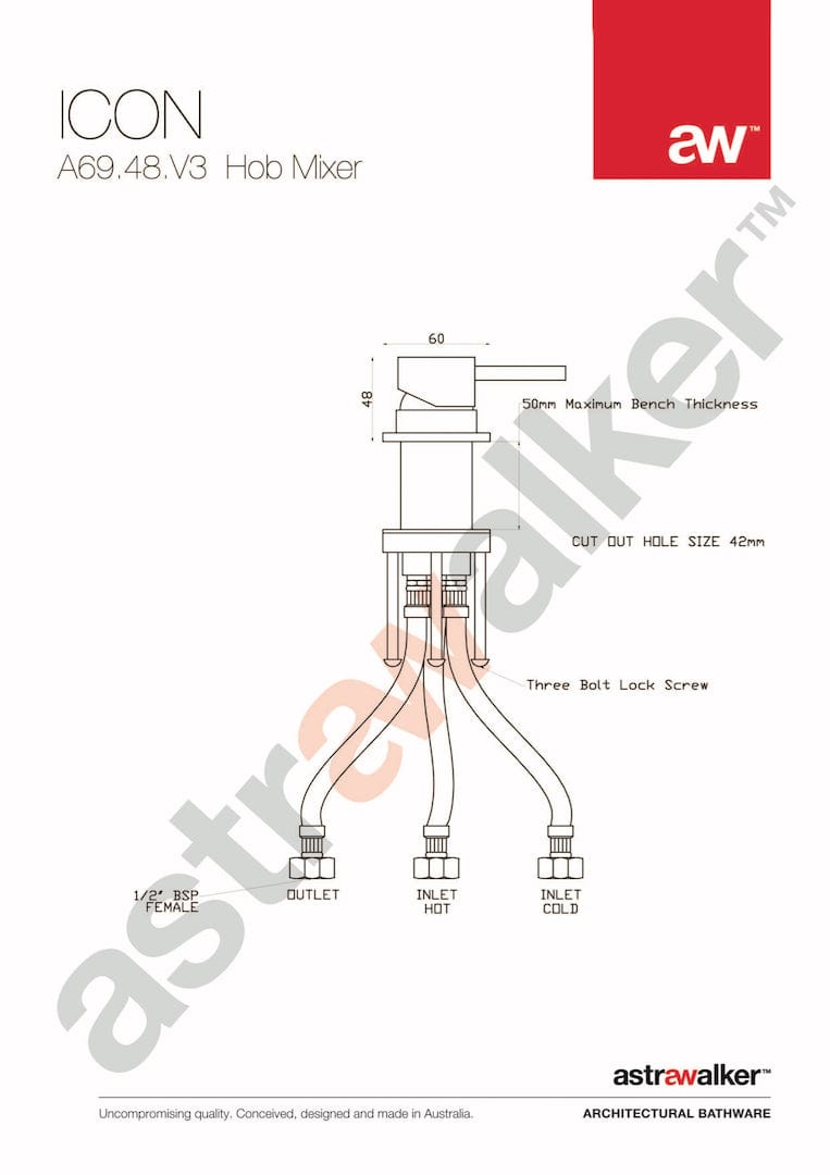 Astra Walker Wall Mixers Astra Walker Icon Hob Mixer