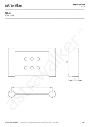 Astra Walker Bathroom Accessories Astra Walker Icon Soap Dish | 316 Stainless Steel