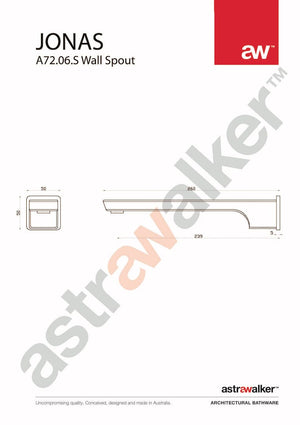 Astra Walker Spouts Astra Walker Jonas Wall Spout 260mm