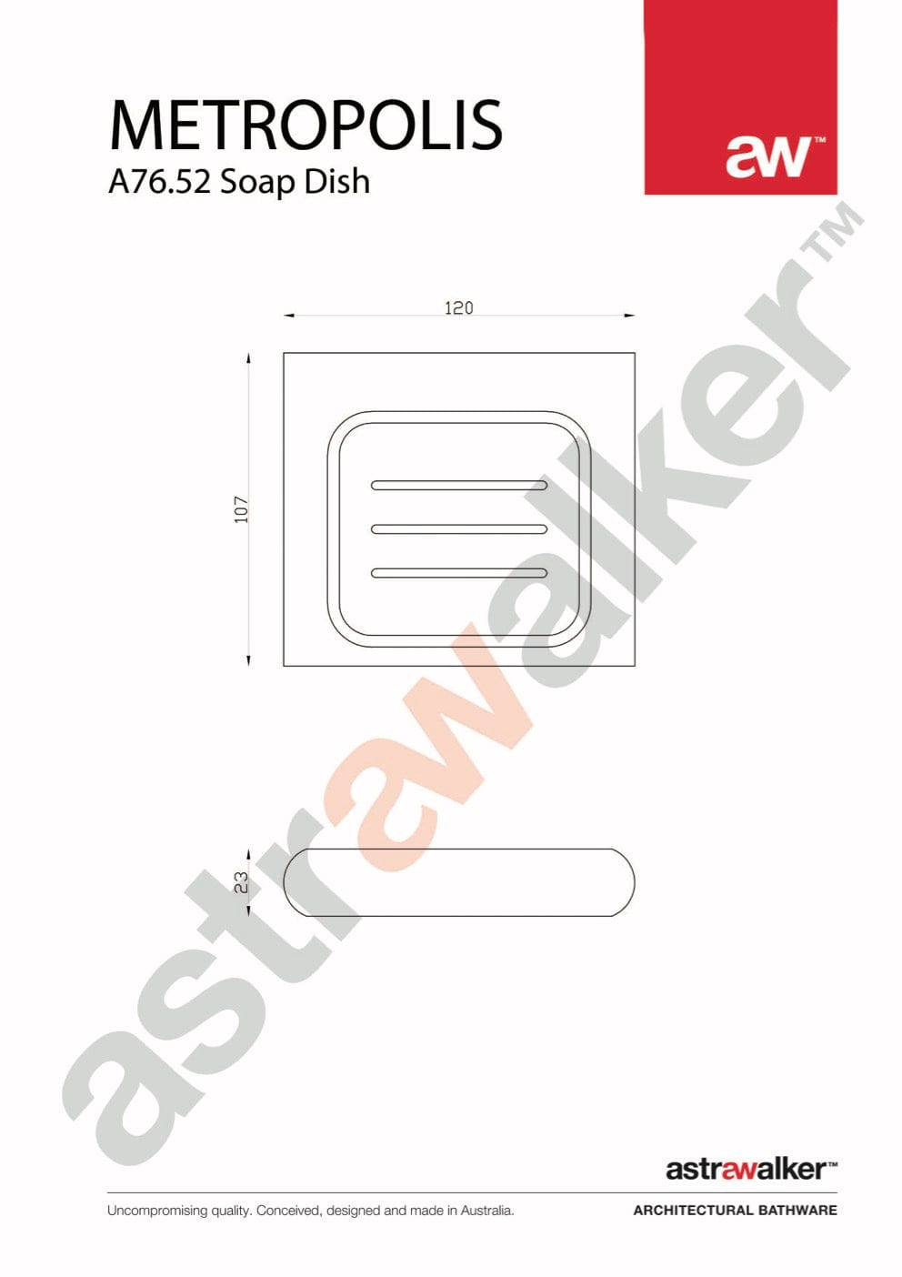 Astra Walker Bathroom Accessories Astra Walker Metropolis Soap Dish