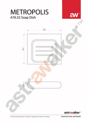 Astra Walker Bathroom Accessories Astra Walker Metropolis Soap Dish