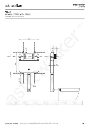 Astra Walker In-Wall Cistern Astra Walker In-Wall Cistern | Front Press