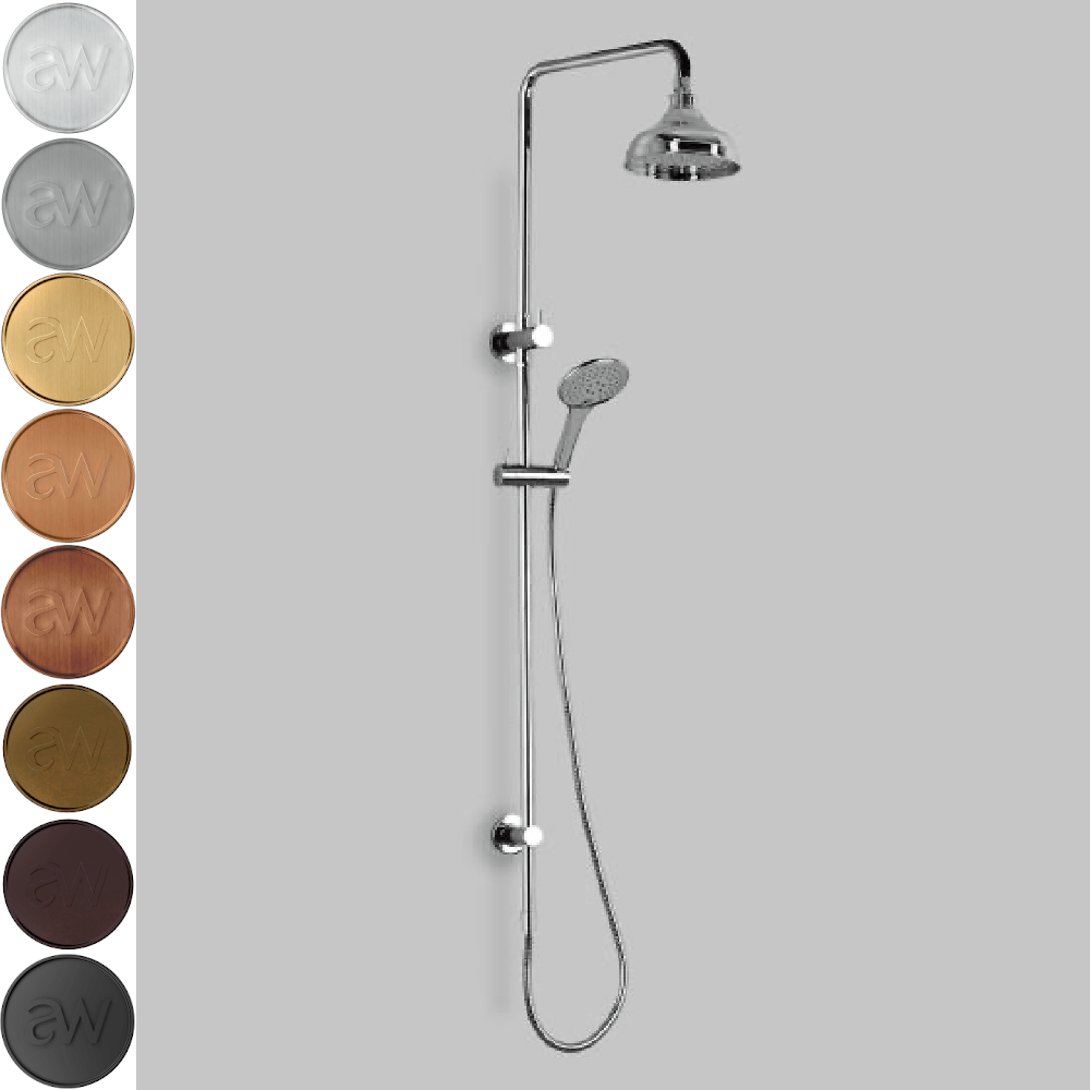 Astra Walker Showers Astra Walker Signature Exposed Shower Set with Diverter, 200mm Rose & Multi-Function Hand Shower