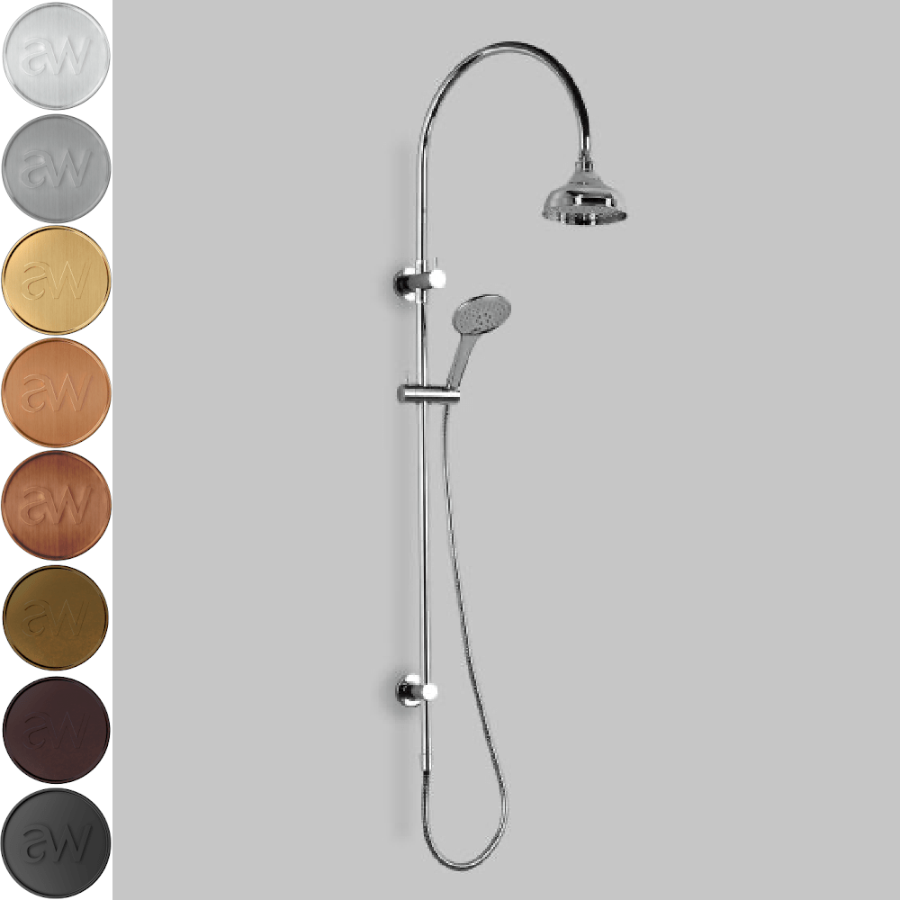 Astra Walker Showers Astra Walker Signature Exposed Shower Set with Diverter, 150mm Rose & Multi-Function Hand Shower