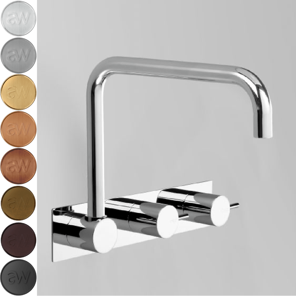 Astra Walker Basin Taps Astra Walker Icon Wall Set on Backplate Offset