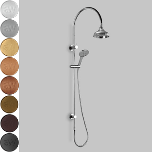 Astra Walker Showers Astra Walker Signature Exposed Shower Set with Diverter, 200mm Rose & Multi-Function Hand Shower