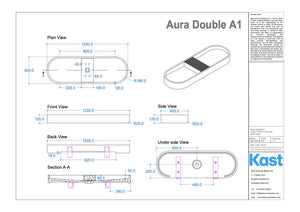 Kast Concrete Basin Kast Aura Double Concrete Basin